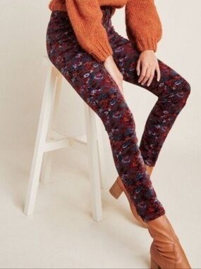 Anthropologie Pilcro Floral Corduroy High-Rise Skinny trousers 25
